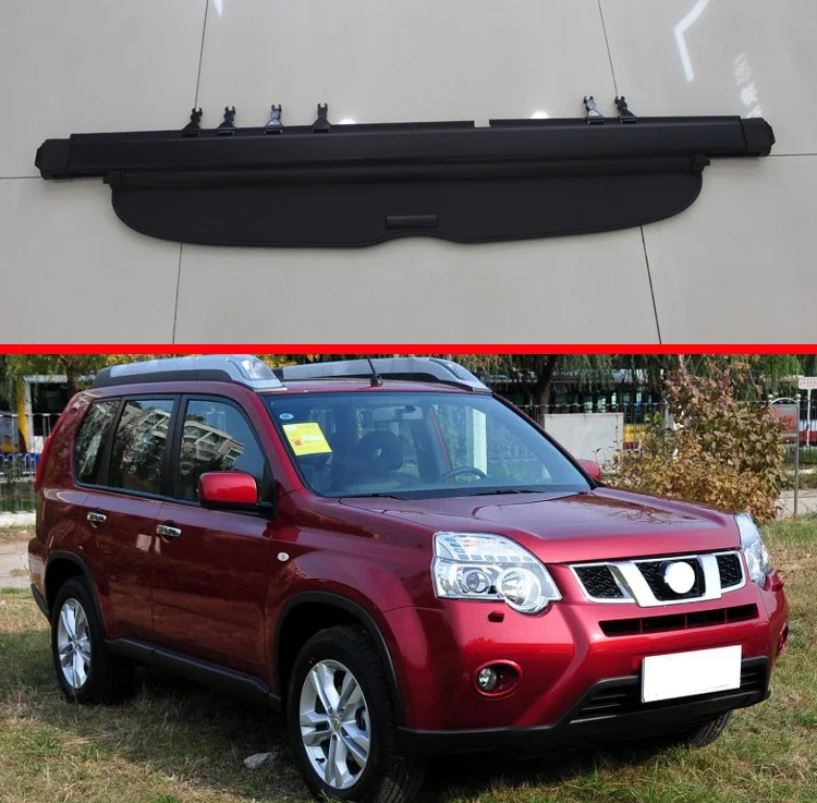 

Для Nissan X-Trail T31 Rogue 2008-2013 алюминиевая + холщовая Задняя накладка на груз защитный экран защитный затеняющий аксессуары