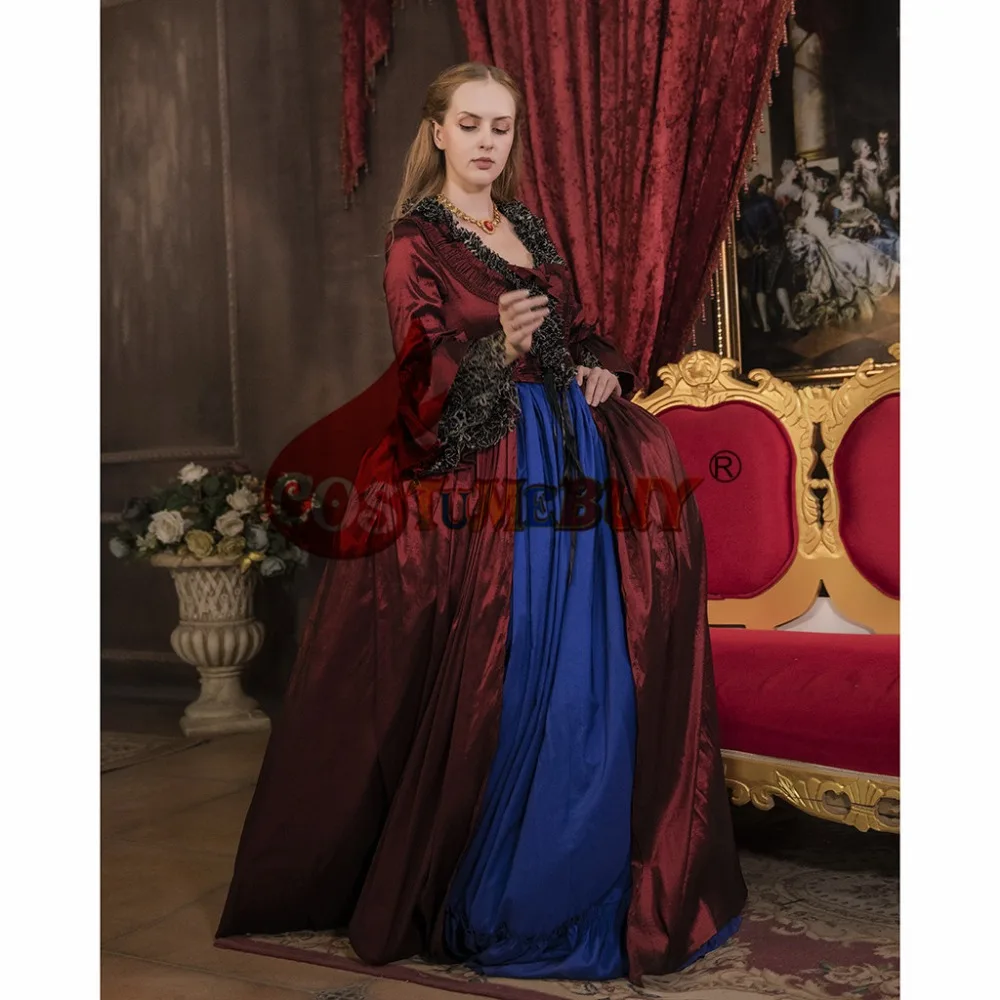 Costumebuy викторианская Мария Антуанетта рококо бальное платье 18 век Антуанетта барокко Маскарад женское платье королевы на заказ