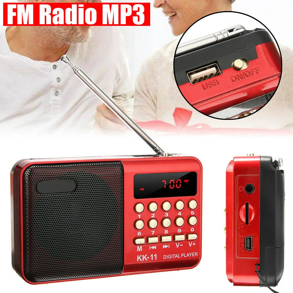 Портативный мини портативный цифровой FM Usb Tf MP3 радио Музыкальный плеер карманное