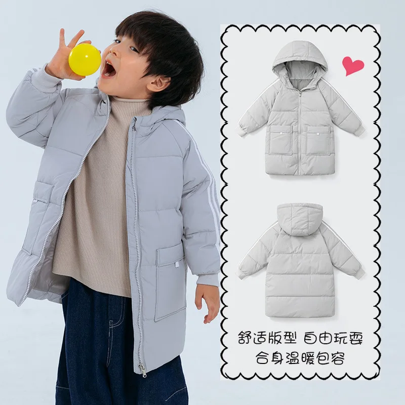 

2-12Y Russian Kids Children's Down Outerwear Winter Clothes Teen Boys Girls Cotton-Padded Parka Coats Thicken Warm Long Jackets