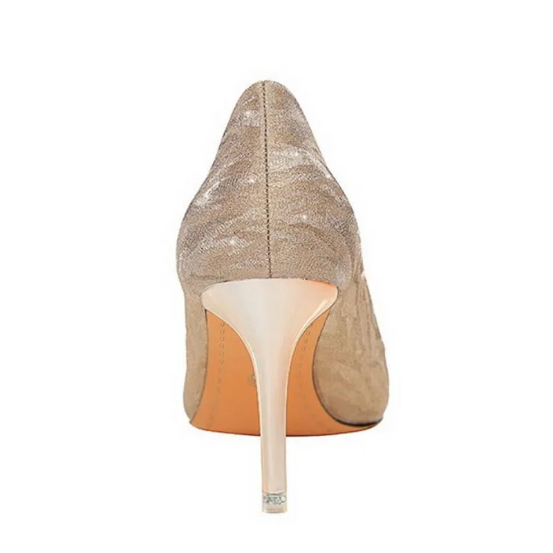 

2021 new net red genuine women's shoes sexy shallow mouth pointed single shoes fashion show wedding shoes 10CM high heels 3-8 9