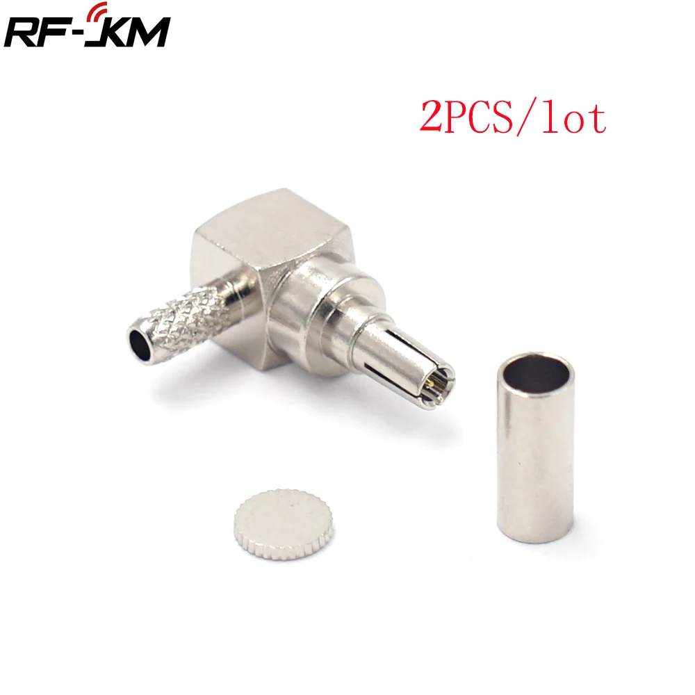 2PCS CRC9 Male Plug Connector Crimp RG174 RG316 LMR100 Cable RF Coaxial Gold plated Connectors |