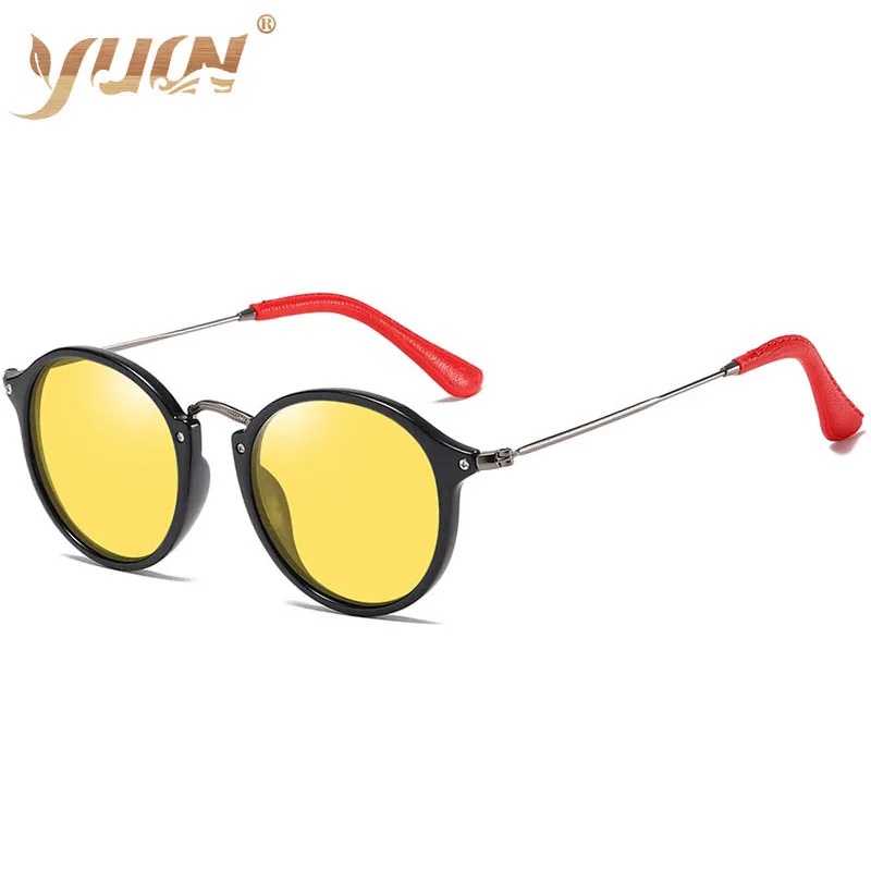 Солнцезащитные очки в круглой оправе UV400 женские Поляризационные солнечные