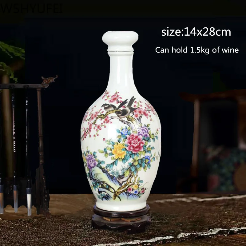 

New style Ceramic wine pot Fresh-keeping seal Living room kitchen wine cabinet decoration Home craft decoration WSHYUFEI