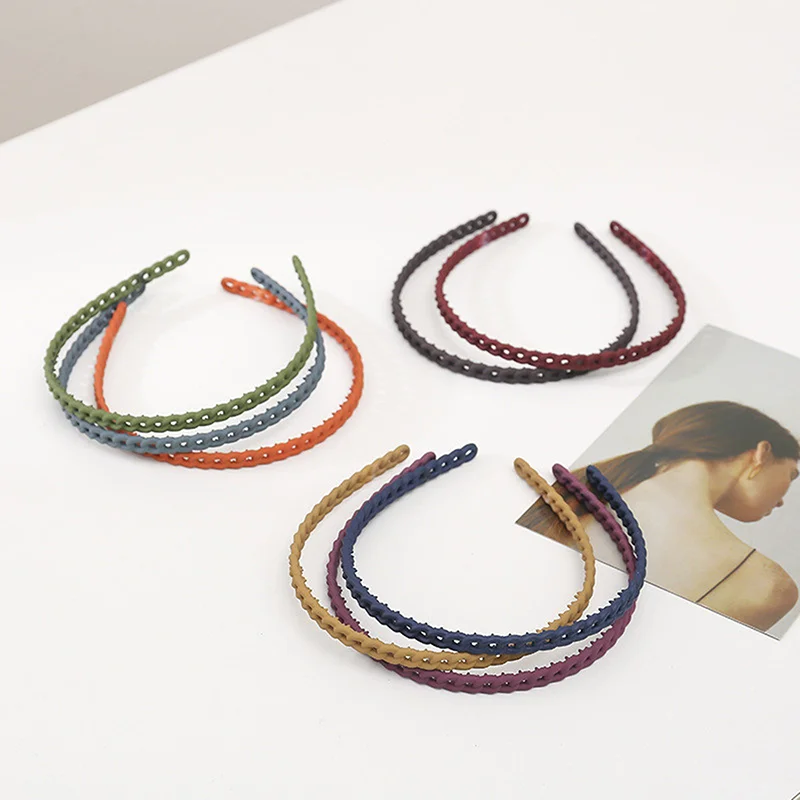 

Модный головной убор для женщин и девочек, ободок для волос, однотонная повязка на голову, пластиковая зубчатая головная повязка с фруктами,...