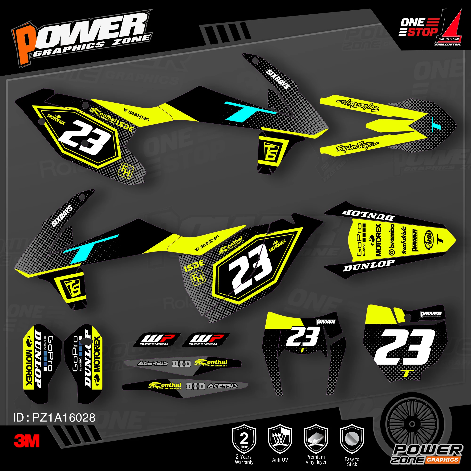 Персонализированные графические фоны PowerZone Team наклейки 3M Набор наклеек для KTM SX SXF