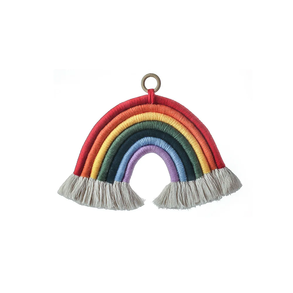 

Rainbow Wall Hanging Boho Tapestry Wall Girls Kids Room Decoration Baby Shower Nursey Dorm Room ChristmasParty Gift