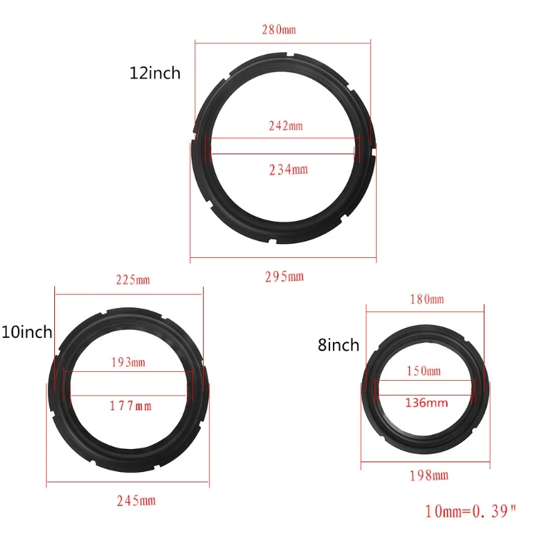 Аксессуар для ремонта звука со складными краями 8/10/12 дюймовый сабвуфер динамик