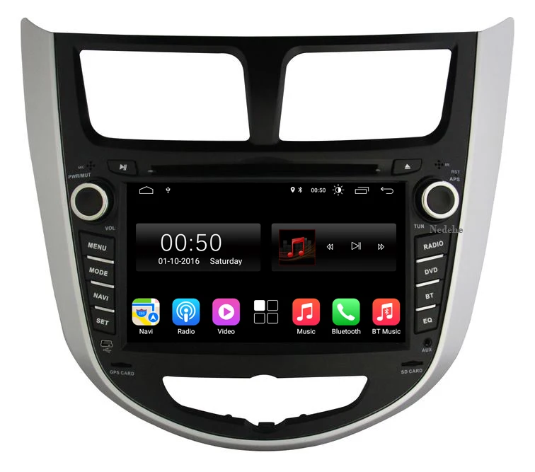 2 din Android 9,0 2G ram автомобильный dvd gps плеер для hyundai Verna Solaris 2011 2012 2013 автомобильный Радио кассетный плеер DSP карта