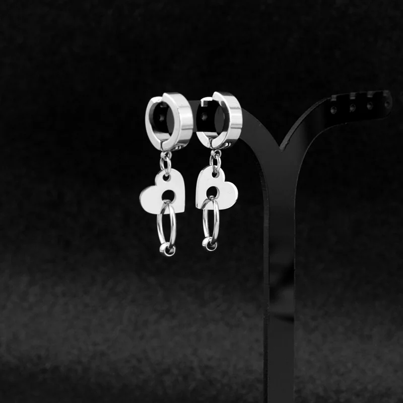 Модные клипсы из нержавеющей стали для женщин серьги 2021 модная подвеска в форме