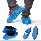 100 шт.лот, водонепроницаемые пластиковые одноразовые чехлы для обуви, защита для пола на дождливую погоду, толстый чехол для обуви