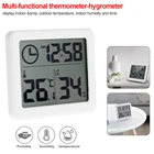 Многофункциональный цифровой термометр, гигрометр, измеритель влажности для дома и улицы с часами, метеостанция с ЖК-дисплеем