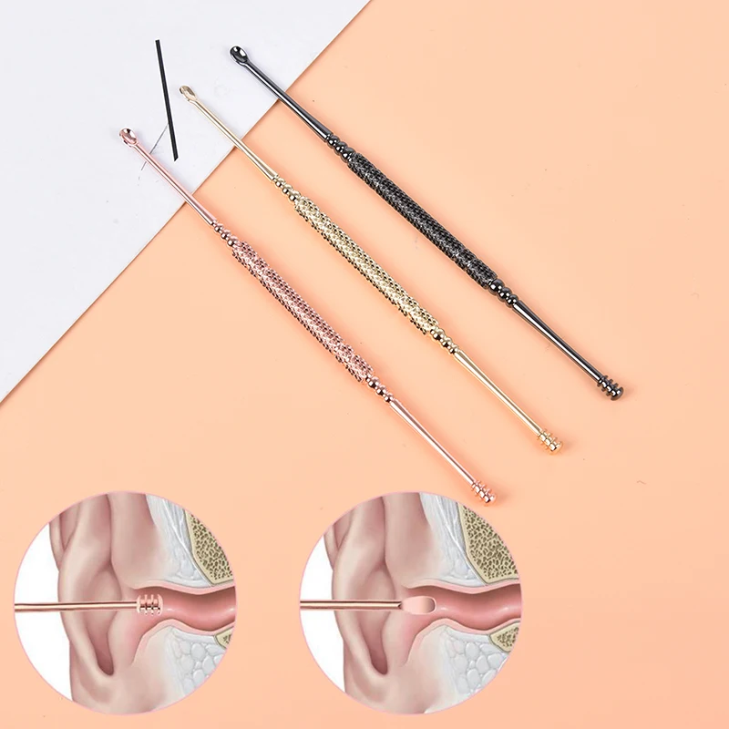 

1PCS Ear Wax Pickers Stainless Steel Ear Picks Wax Removal Curette Remover Cleaner Ear Care Tool Ear Pick Beauty Tools