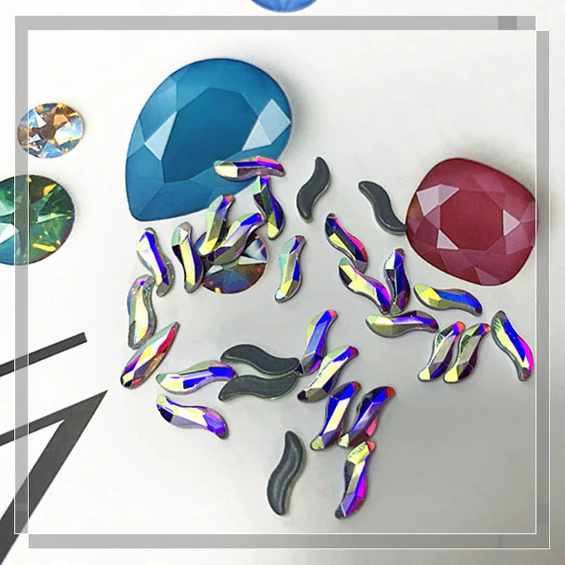 Стразы в форме слезы без горячей фиксации с плоской задней стороной акриловые