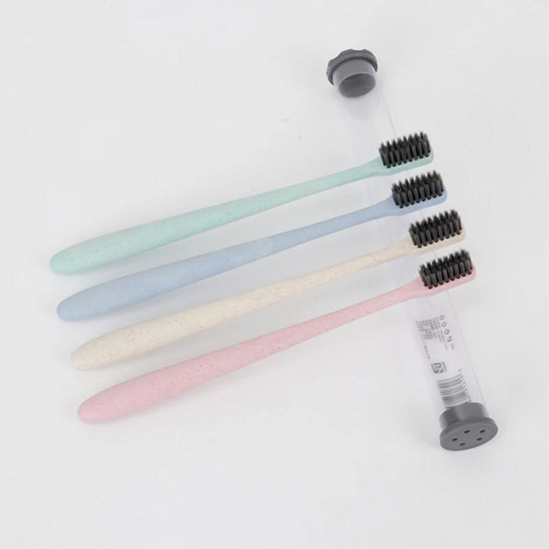 1 шт. Творческий мягкий Зубная щётка Портативный Пшеничная солома для чистки