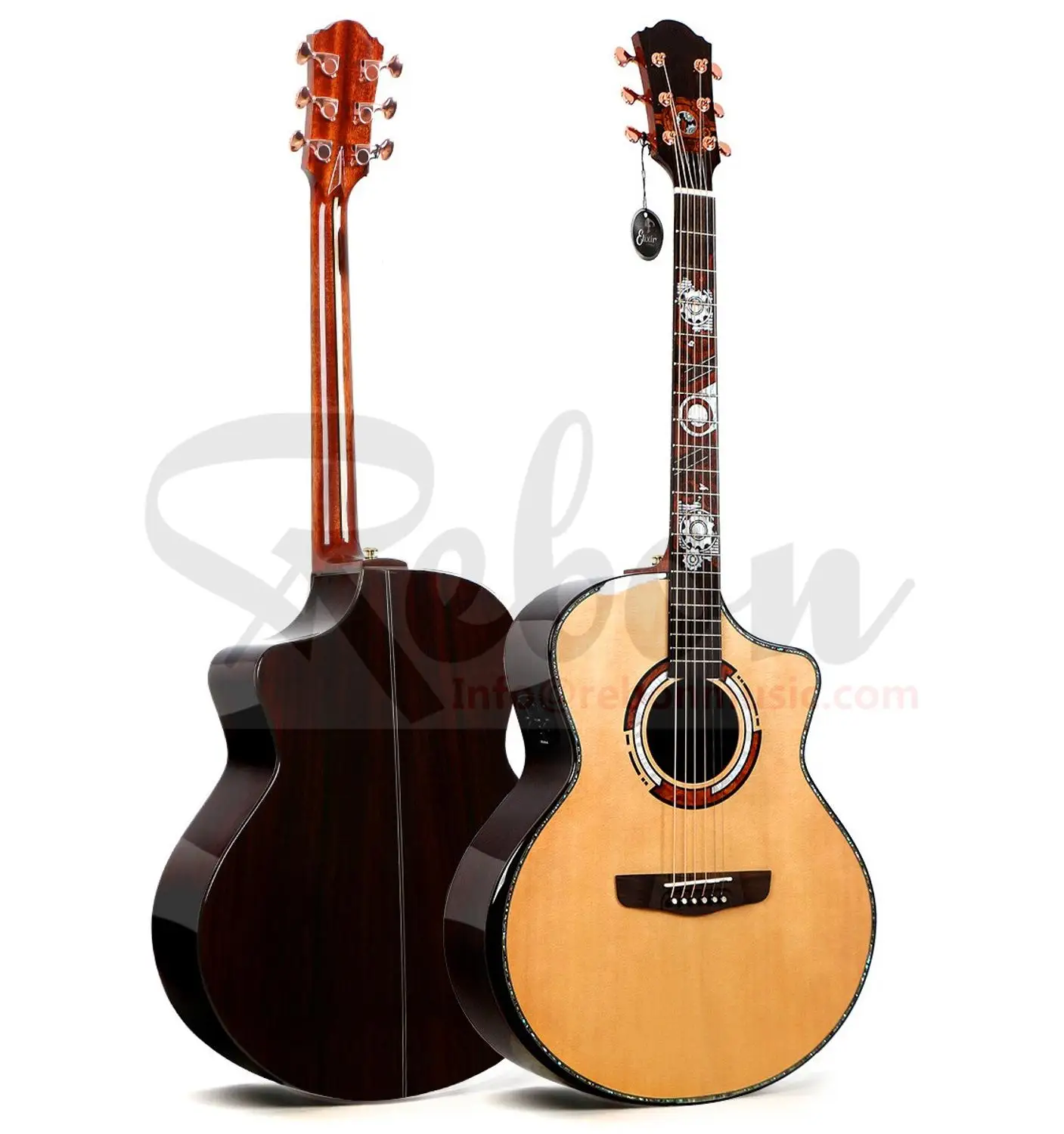 

Weifang Rebon 41 Inch All solid Spruce&Rosewood Acoustic Electric Guitar with Armrest