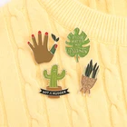 Эмалированная заколка CRAZY PEAMT LADY NOT A HUGGER, индивидуальные броши в виде кактуса для обнимания, рубашки, лацкана, ювелирные изделия, подарок для друзей