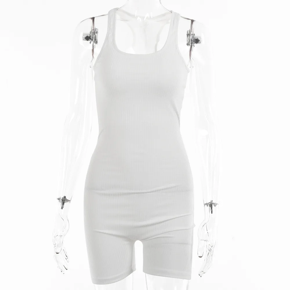 

Donsignet Fashion Women's Jumpsuit New Summer Casual Hot Sale Round Neck Pullover Sexy Tight-fitting Low-cut Sports Jumpsuit