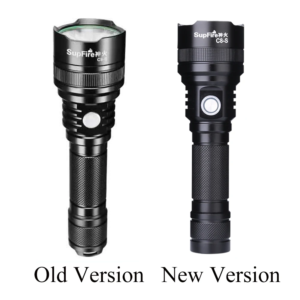 Supfire фонарик ультра яркий фонарь USB Linterna светодиодный C8-S CREE T6 18650 фонарь 2500lm 10 Вт для Nicron Convoy Fenix Sofirn