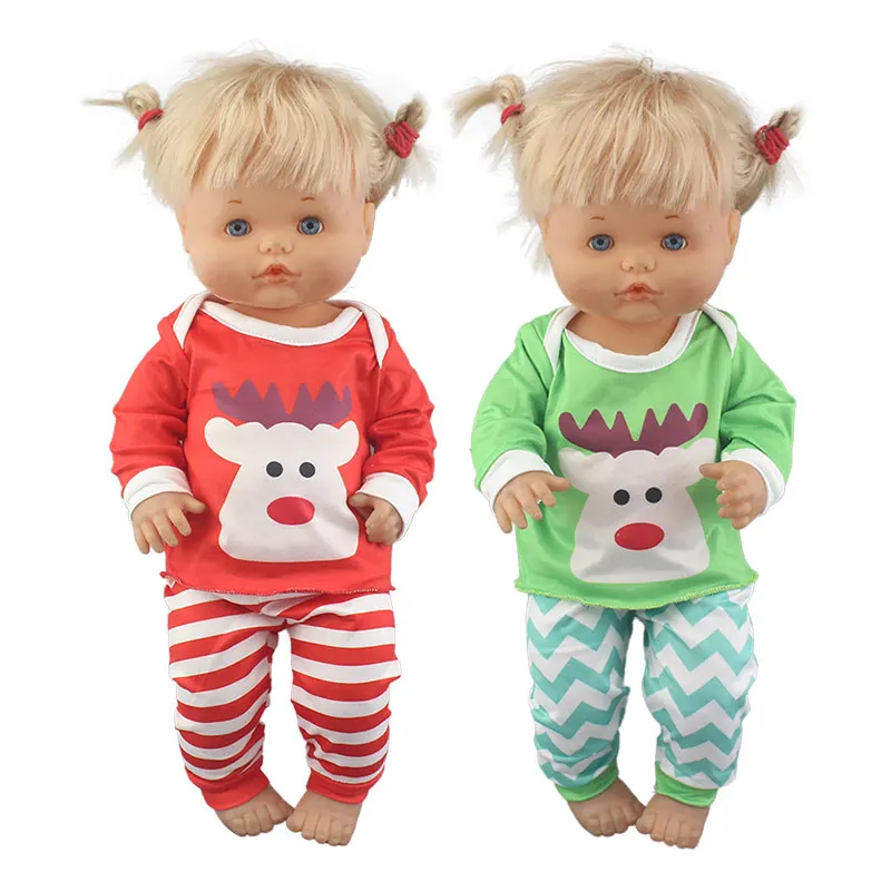 

2021 New Christmas clothes Suits For 42cm Nenuco Doll 17 Inches Baby Doll Clothes