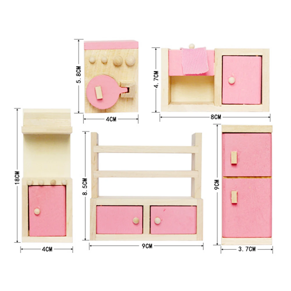 

Dollhouse Miniature Furniture Toys Set DIY Forest Family Kids Girls Pretend Play Furniture Toys Gift for Christmas Birthday