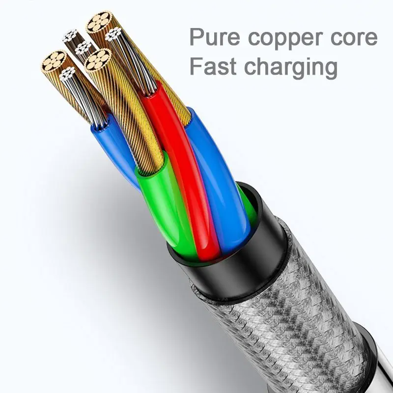 

1M Magnetic USB Data Cable Micro-USB/Type C Charging Connector For Android Phone Cables Magnetic Ring+Magnetic Bead Storage