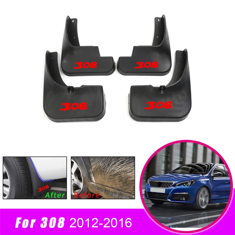 Для Peugeot 308 Хэтчбек 2012 2013 2014 2015 2016 автомобиль брызговики для защита от брызг крыла