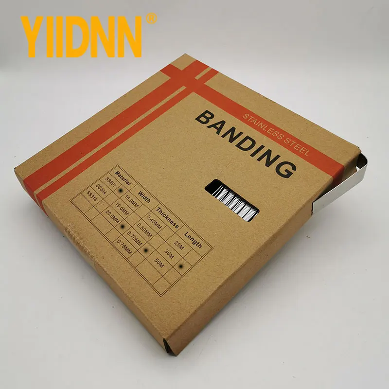 

Ленточный ремешок из нержавеющей стали 3/4 дюйма шириной 201 дюйма, инструменты для обвязки ленты, катушка толщиной 0,028 дюйма, рулон 100 фута 20 мм...