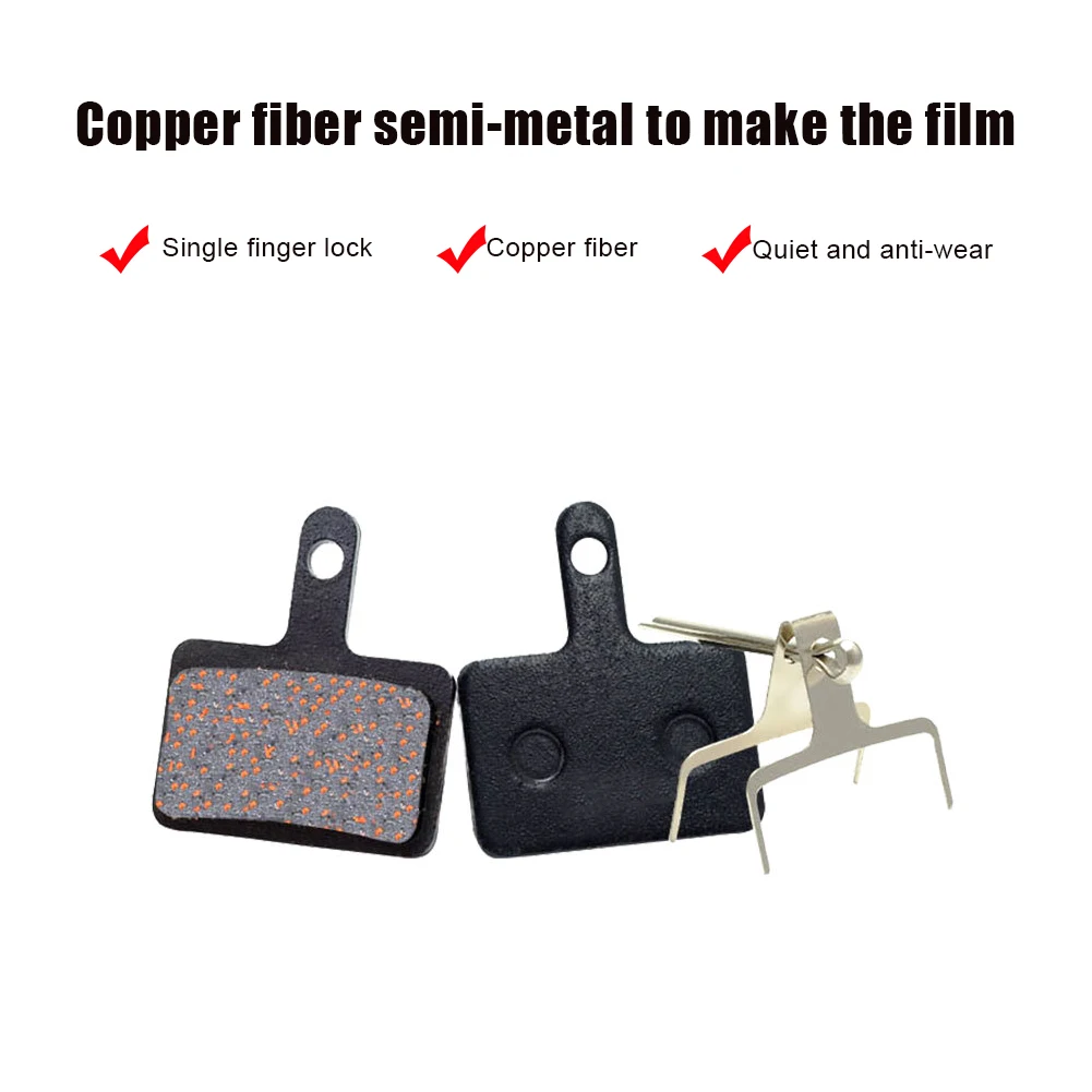 

2 Pairs MTB Bicycle Hydraulic Disc Brake Pads Semi-Metallic Bike Brake For SHIMANO SRAM AVID HAYES Cycling Bike Part practical