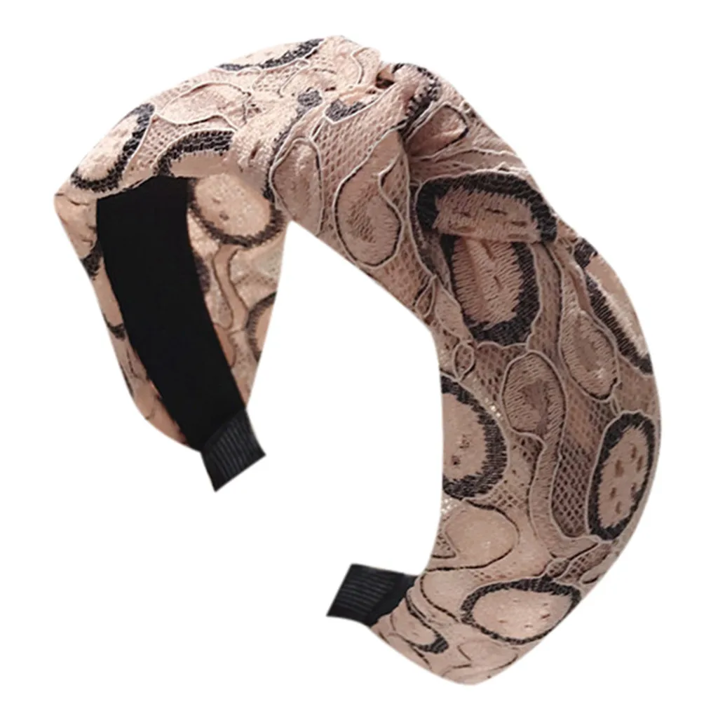 Круглая Кружевная повязка на голову аксессуары Женская тканевая художественная