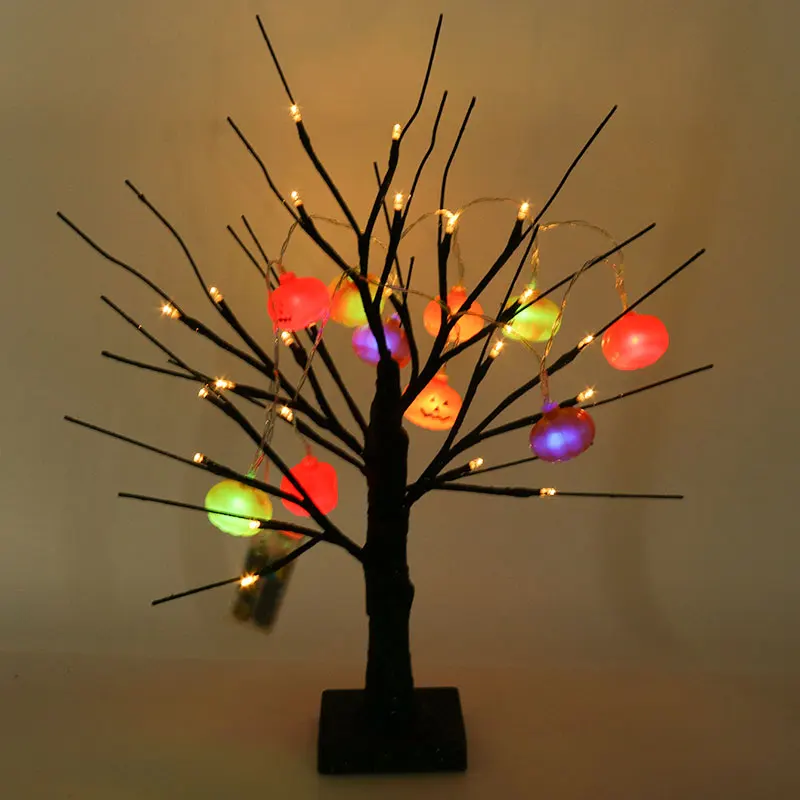 Декор на Хэллоуин светодиодная лампа в виде березы подвесные украшения дерево