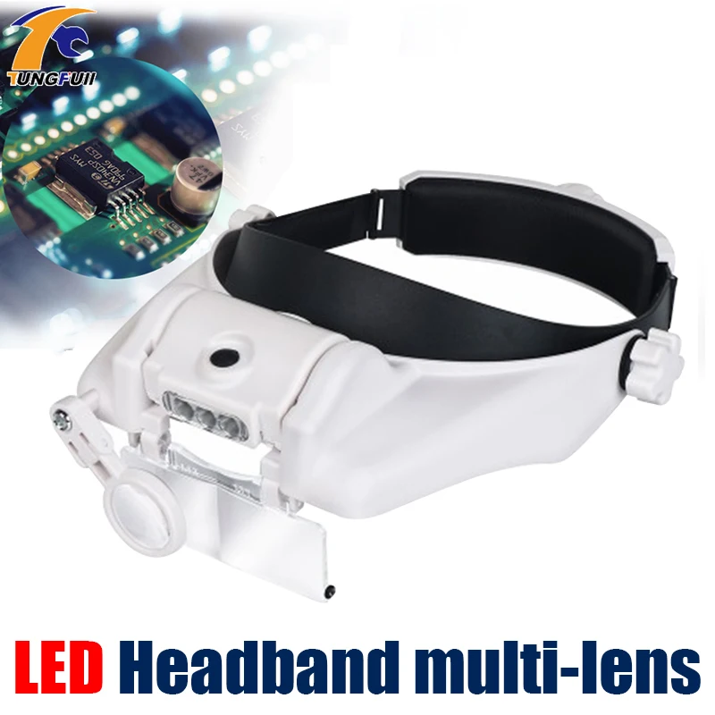 Увеличительное стекло со светодиодной подсветкой увеличительное с лампой для