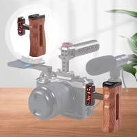 wooden accessories portable camera cage side handle professional ergonomic extension use cold shoe for dslr with screw hole