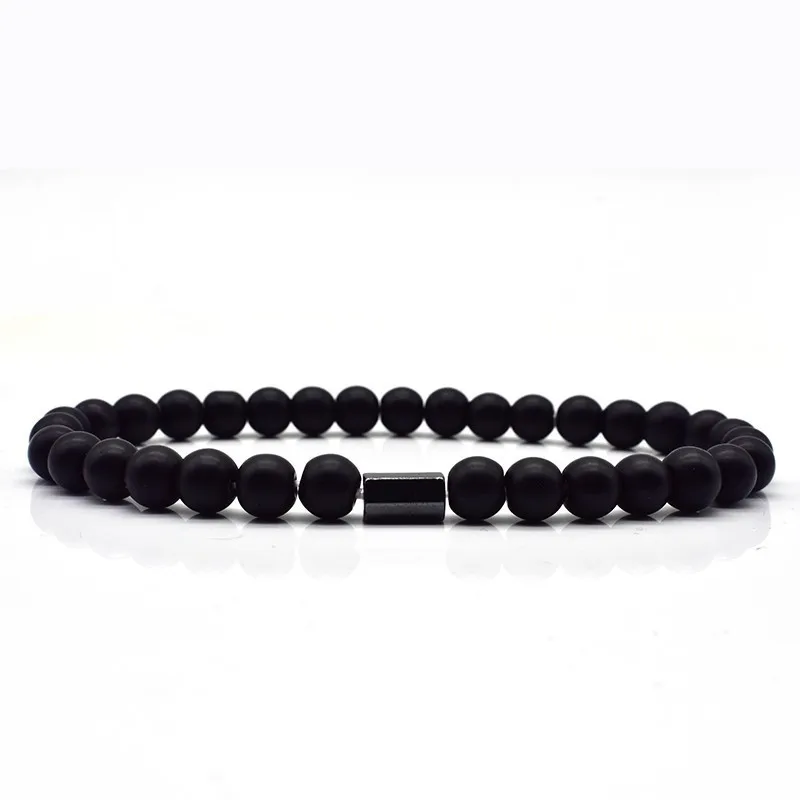 Pulsera Hombre модный роскошный мужской браслет ручной работы браслет из гематита и бусин для мужчин ювелирное изделие подарок