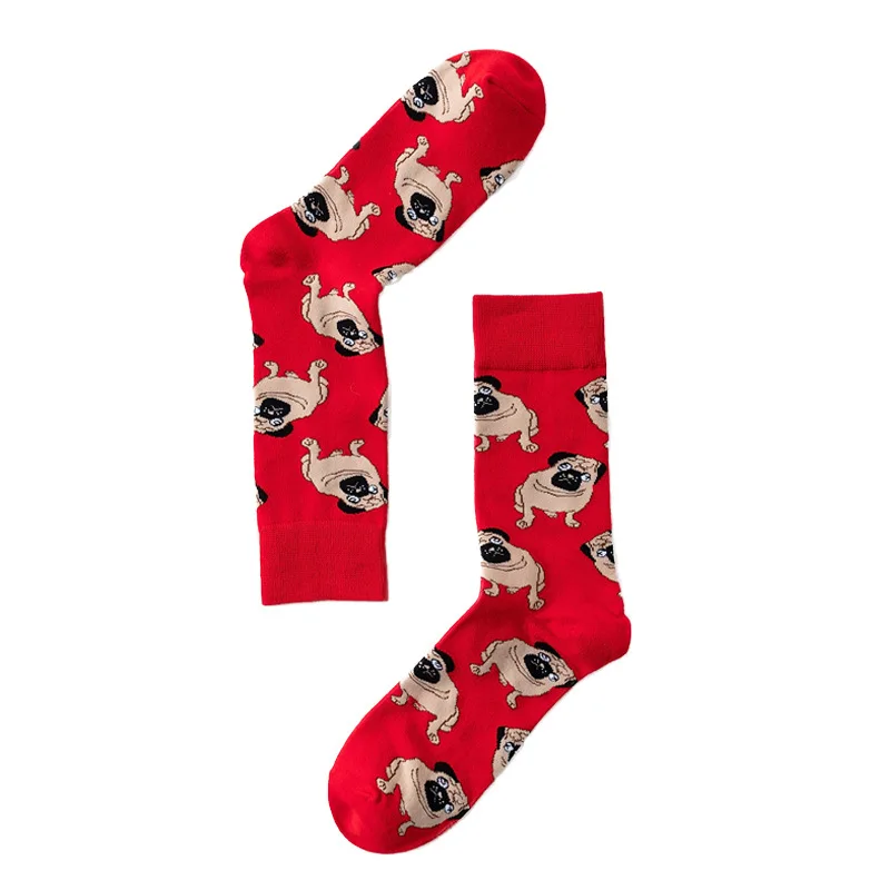 Мужские Разноцветные осенние носки для собак повседневные хлопковые удобные