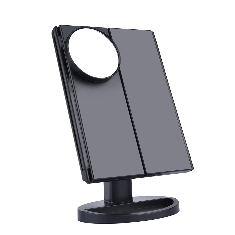 Makeup Mirror LED Touch Screen 22 Light Table Desktop 1X/2X/3X/10X Magnifying Mirrors Vanity 3 Folding Adjustable | Красота и