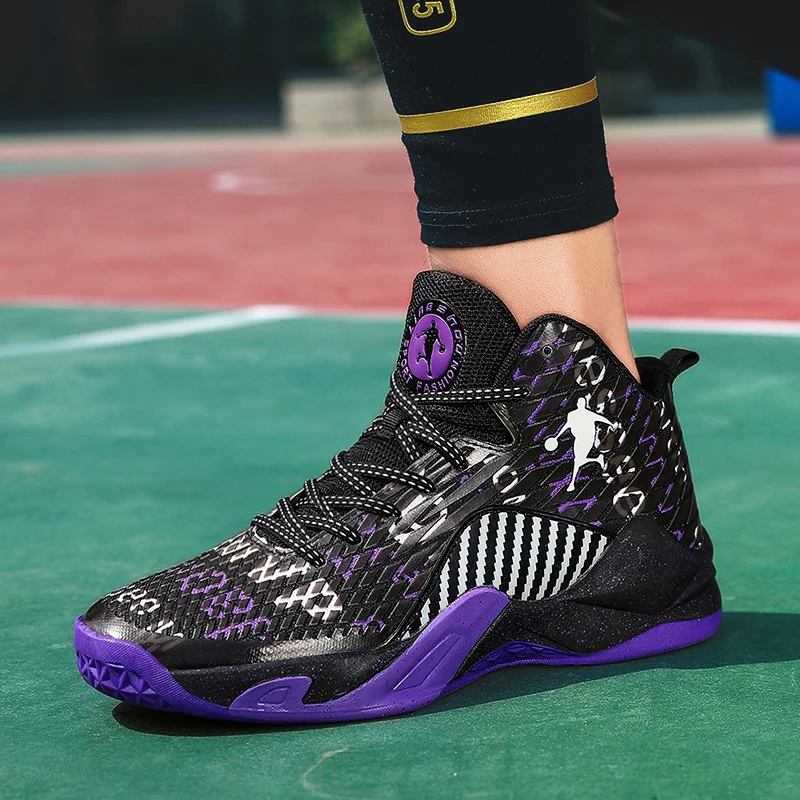 Мужские женские мужские баскетбольные кроссовки с высоким берцем уличные
