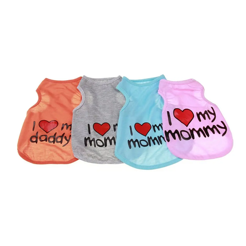 4 цвета Прекрасный жилет для животных Одежда собак и щенков пальто хлопковая