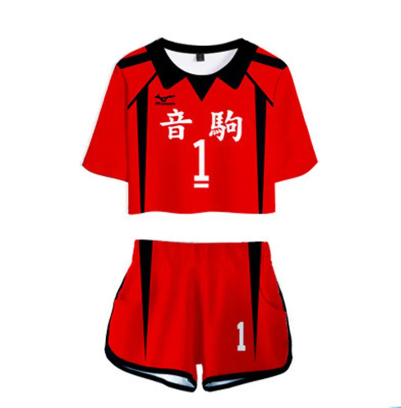Haikyuu Cosplay Костюм Hinata Shoyo рубашка шорты Nishinoya форма Yuu спортивный Karasuno Koukou для