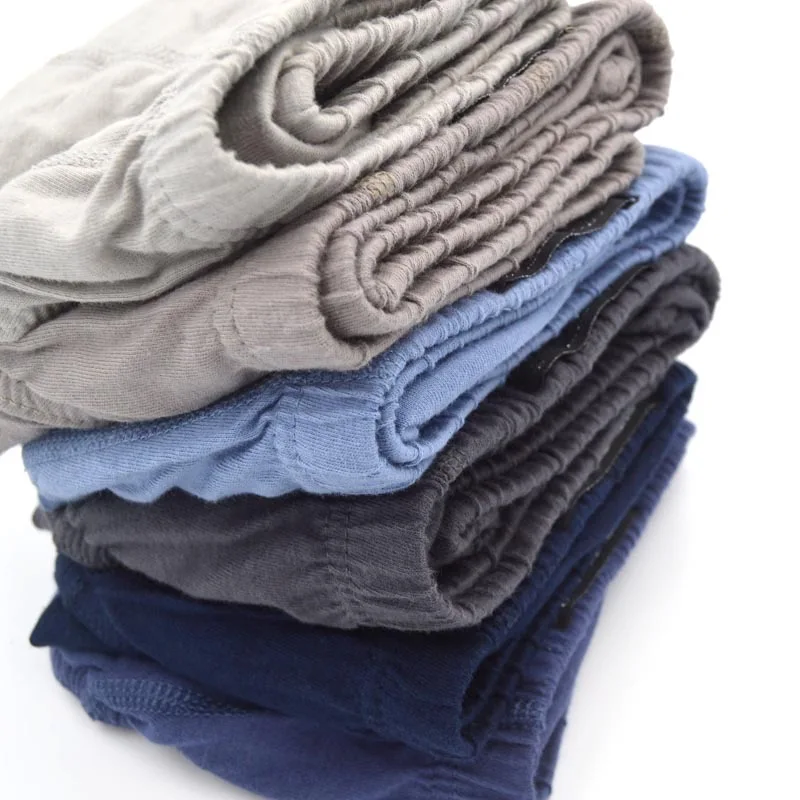 6Pcs/Lot Men'S Underwear Cotton Briefs Comfortable Loose Breathable Mid-Waist Large-Size Fat Young Brief