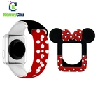 Силиконовый ремешок для Apple Watch Series 6 5 4 3 2 1, мультяшный чехол для IWatch 44 мм 40 мм 38 мм 42 мм, браслет с Минни