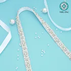 (1 шт.) стразы свадебный пояс свадебное платье со стразами пояс с кристаллами свадебный пояс для свадебных платьев аксессуары WDD1058