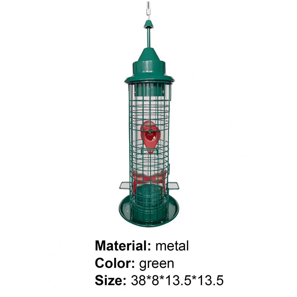 

Bird Feeder Hanging Design Anti-squirrel Metal Garden Bird Feeder for Home Bird Feeders Bird Supplies Home Garden
