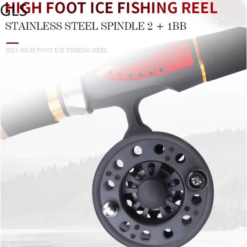 Катушка для подледной рыбалки 2 + 1 шарикоподшипник черный нейлон нержавеющая