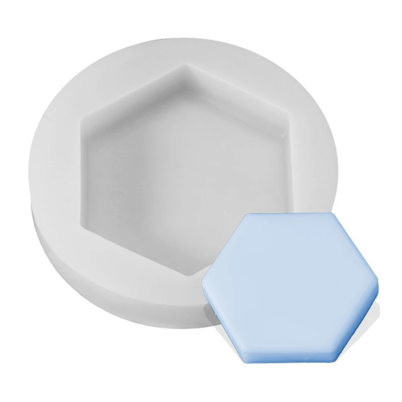 

2 Shapes Round Hexagon Bottom Trays Resin Silicone Mold Ornament Base Resin Mold