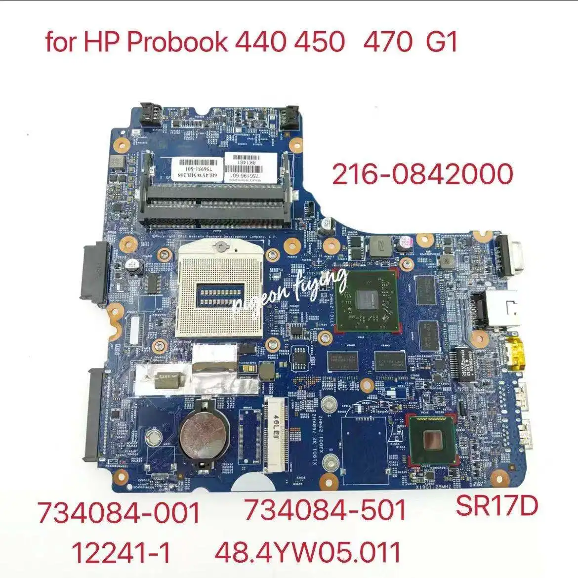 734084 001 501 601 для HP Probook 450 470 440 G1 Материнская плата ноутбука 48 4yw05. 011 12241 1 HD8750 SR17D тест