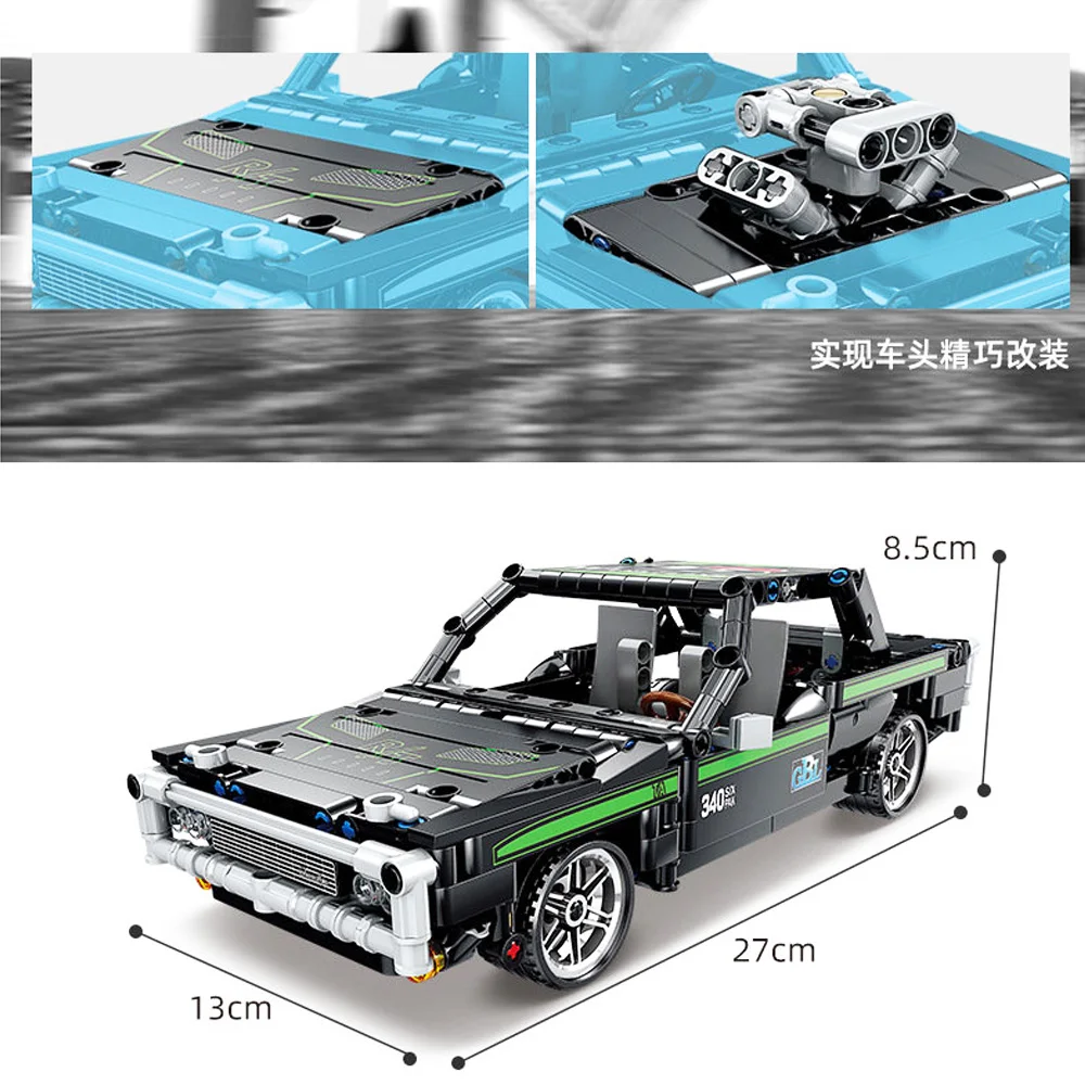 

technical KY1019 Mechanical Engineering Pull Back Sports Car Series Building Blocks Model Bricks Toys For Children Boys Gift