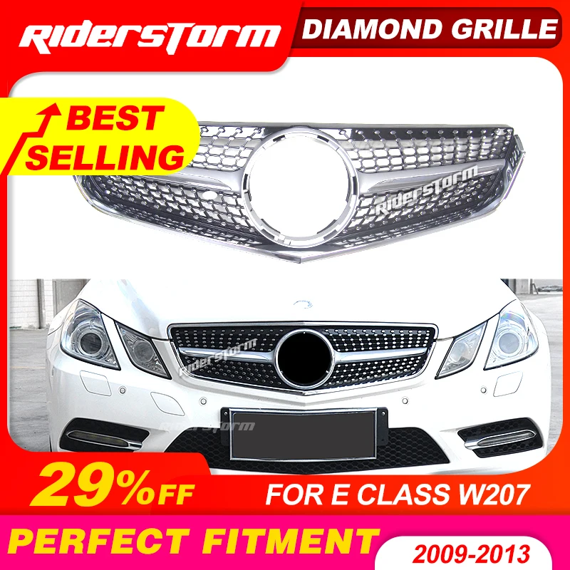Алмазный гриль подходит для Mercedes benz E Class W207 coupe c207 решетка 2010 2013 E200 E260 E300 передний