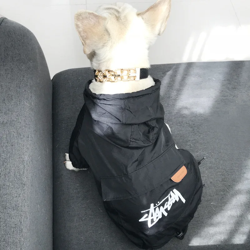 

French Bulldog Waterproof Hoodies Pet Dog Clothes for Small Dogs Clothing Chihuahua Raincoat Pug Jacket for Yorkies PC0908
