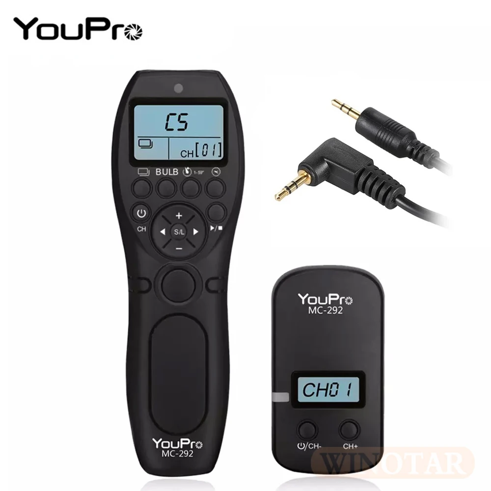YouPro MC-292 E3 Беспроводной пульт дистанционного управления затвором для Canon Rebel T7i T6s T6
